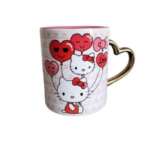 Hello Kitty Love Mug With Gold Handle